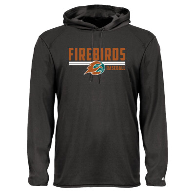 Unisex Long Sleeve Hooded Drifit Tee - Firebirds Baseball Thumbnail