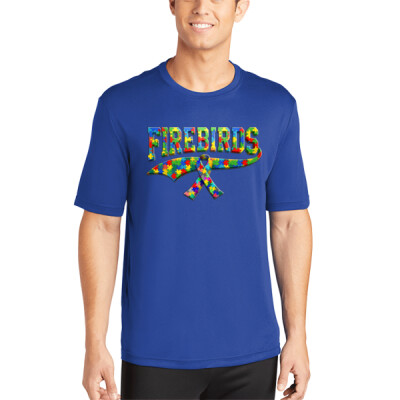 Firebirds Autism Awareness Drifit Shirt with optional Name/Number  Thumbnail